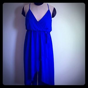 Gorgeous blue hi low dress.